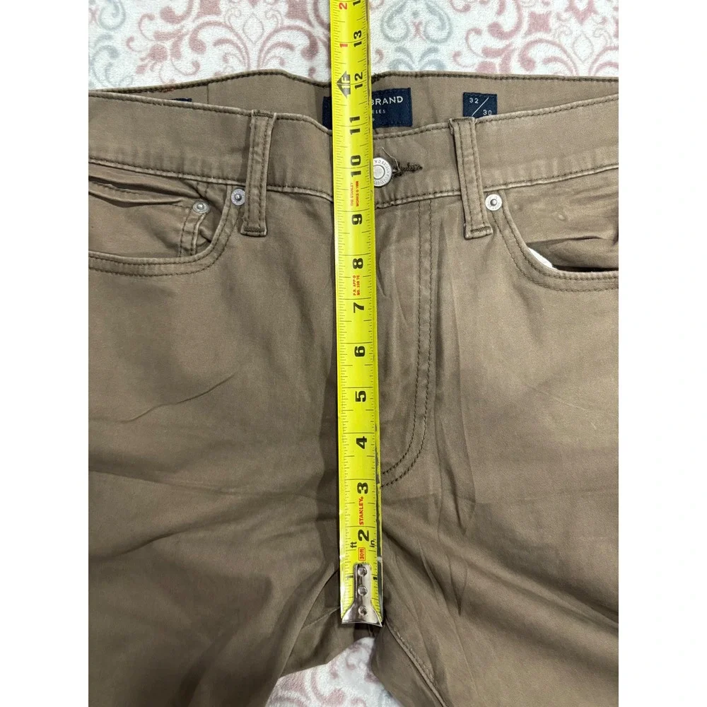 Lucky Brand 121 Slim Straight Brown Pants Mens 32x30 Cotton Stretch Chino - Picture 9 of 16